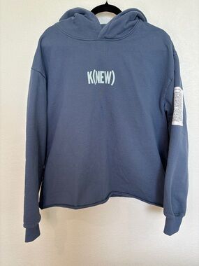 K(NEW) Logo Hoodie in Dusty Blue